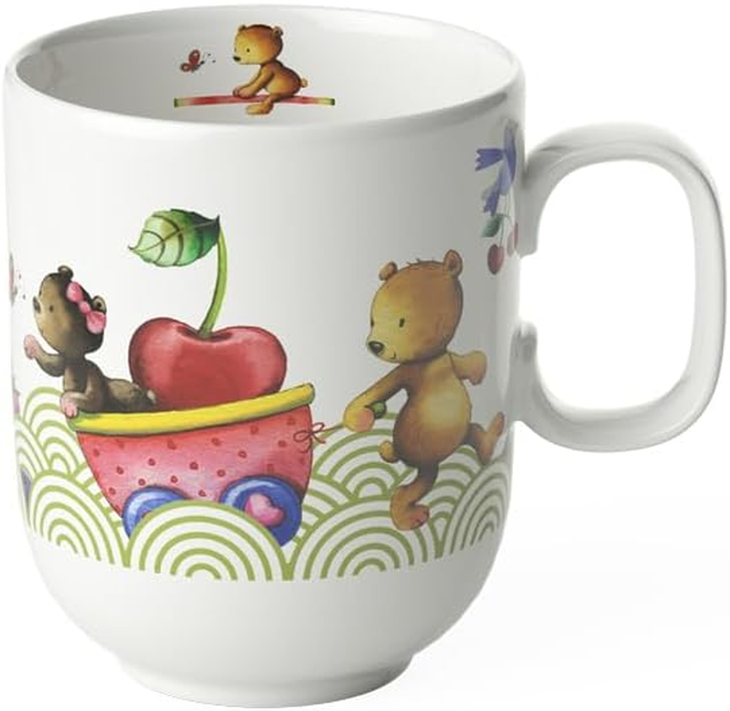 Villeroy & Boch Hungry as a Bear Children'S Mug with Handle, 250 Ml, Premium Porcelain, White/Coloured