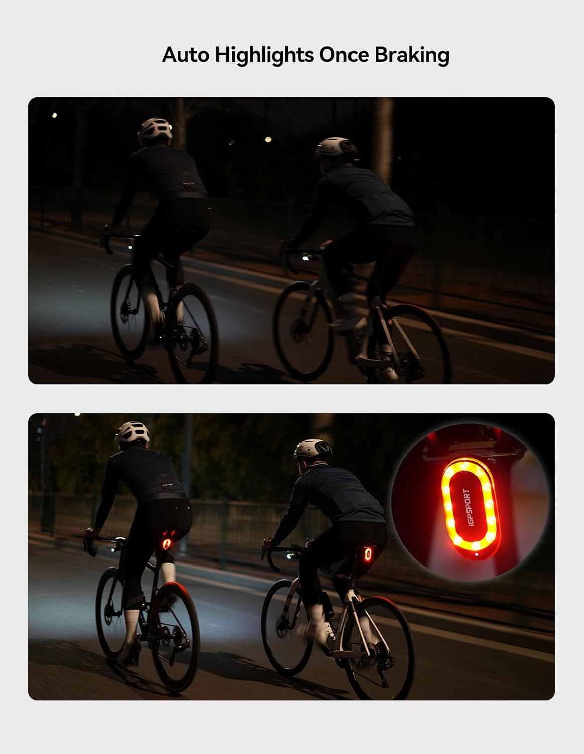 Igpsport SR Mini Radar Bike Light, 160M Monitoring Distance 20H Battery Life Brake Flash Waterproof Cycling Tail Light