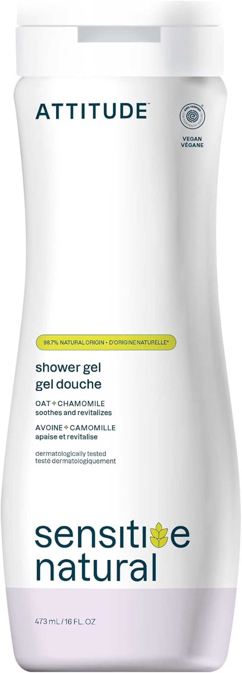 Attitude Sensitive Skin Shower Gel Soothing & Calming Chamomile - 16 Fl Oz image number 6