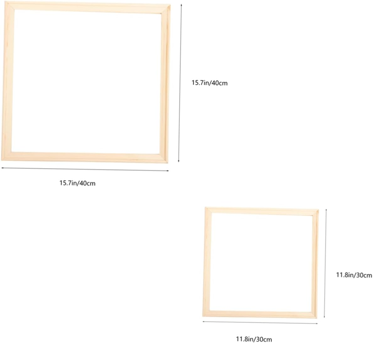 KONTONTY Stable Art Frames 2 Sets of Wooden Painting Frames 30Cm 40Cm for Canvas Art image number 6