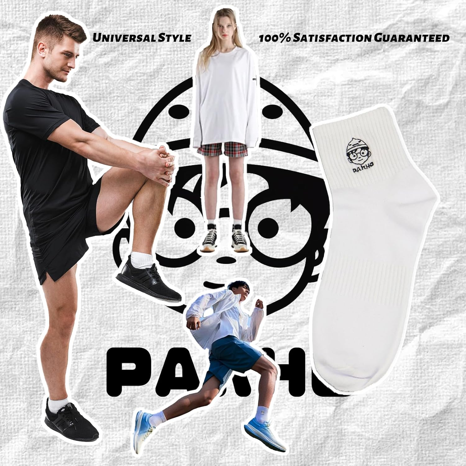 Low Cut White Socks for Men & Women - Thin Breathable Long-Staple Cotton Socks Ankle Socks for Running, Sports, and Casual Wear 1 Pair-11Cm High image number 2