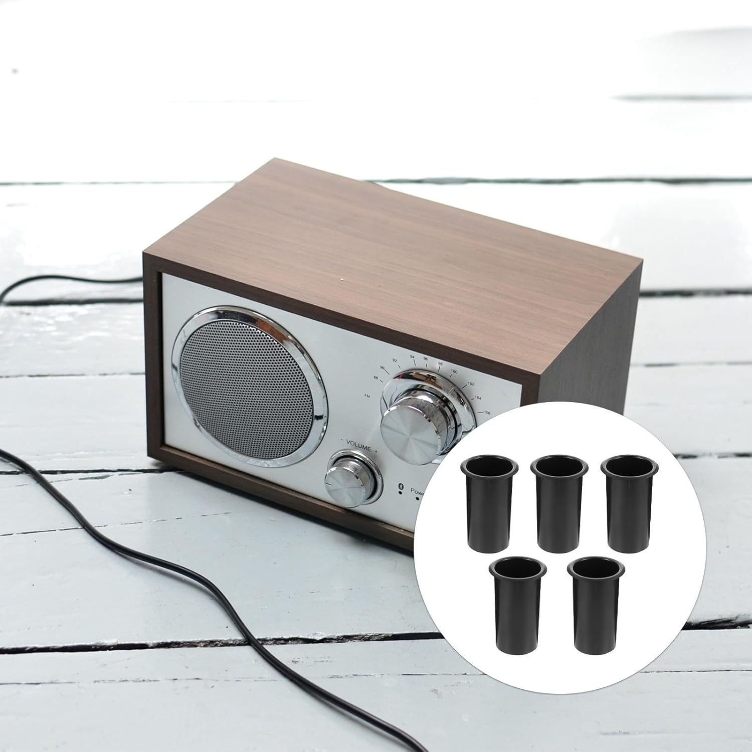 Kisangel 5 Pcs Plastic Speaker Bass Reflex Port Tube Replacement, 60X110Mm Subwoofer Air Outlet Accessories for Home Audio Speaker Parts image number 1