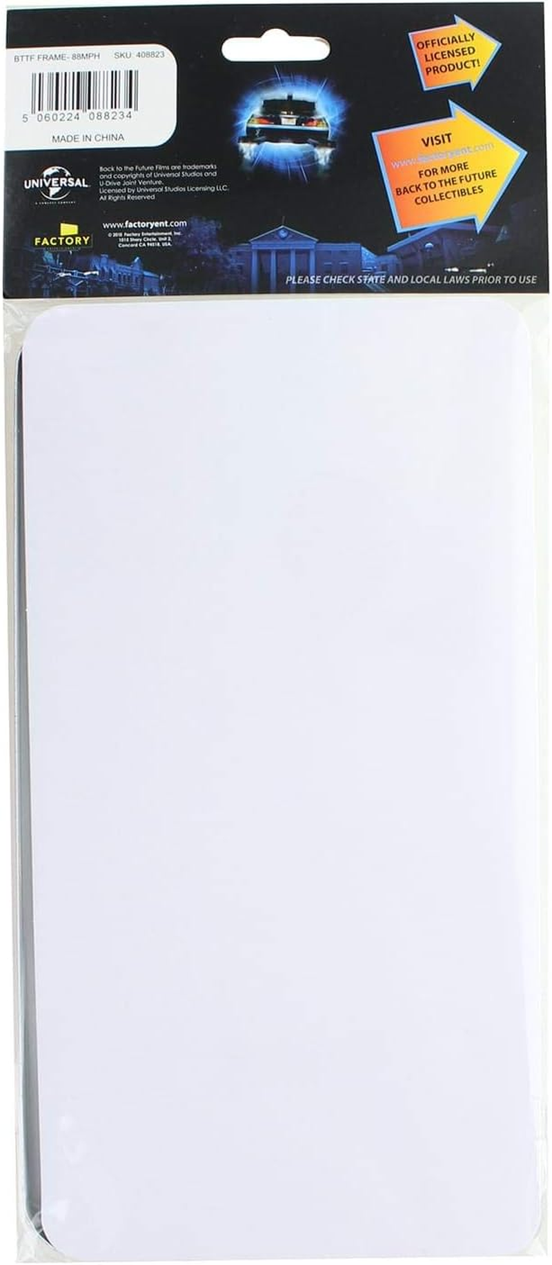 Factory Entertainment Back to the Future 88 MPH License Plate Frame