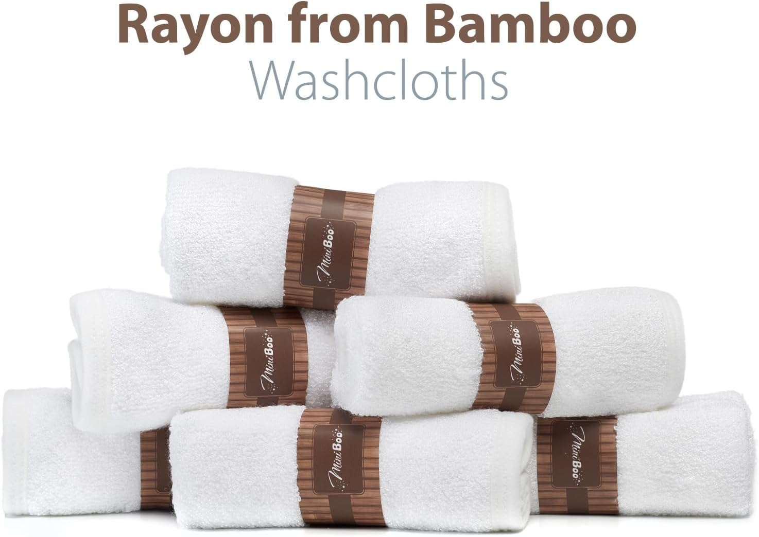Premium Baby Washcloths for Sensitive Skin - Extra Soft and Absorbent Bamboo Face Cloths and Newborn Bath Face Towel - Perfect as Baby Gifts image number 6