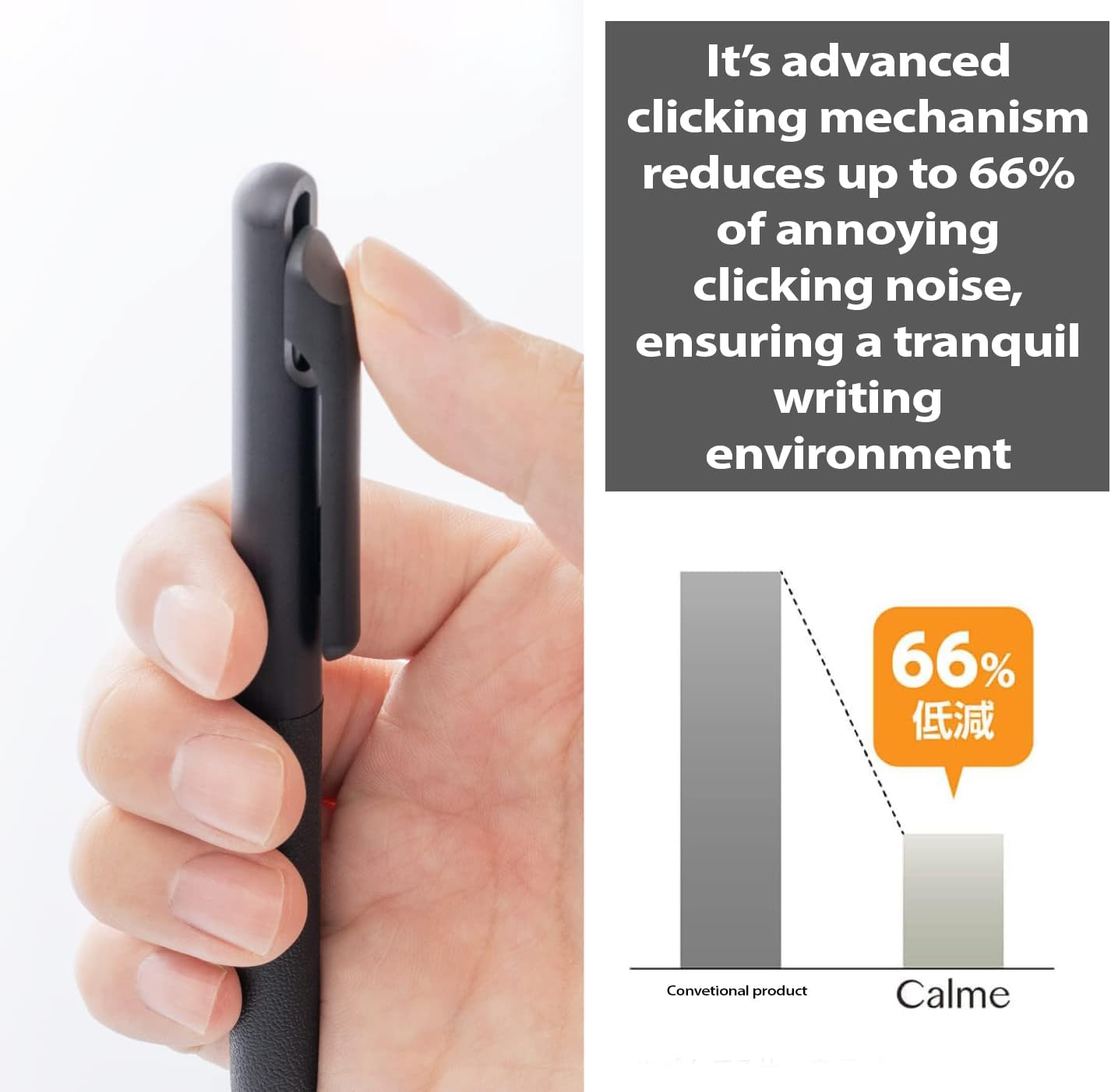 Pentel Calme Retractable Ballpoint Pen 0.7Mm Medium Nib Beige Barrel Black Ink, Box of 10 Pens (BXA107H-A)