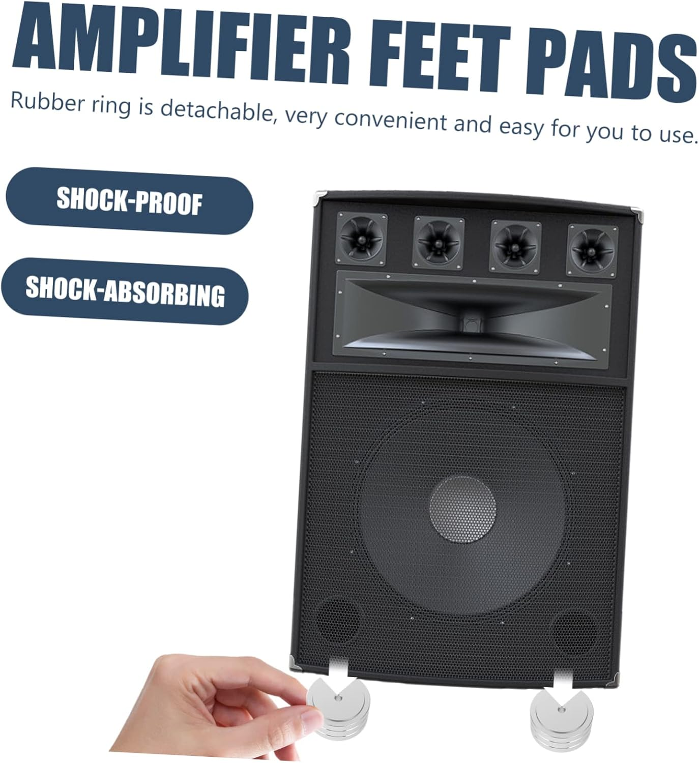 2Pcs Aluminum Alloy anti Vibration Speaker Isolation Feet Pads for Hi-Fi Amplifiers and Audio Equipment Silver Small Size Cushions for Home Audio Accessories image number 6