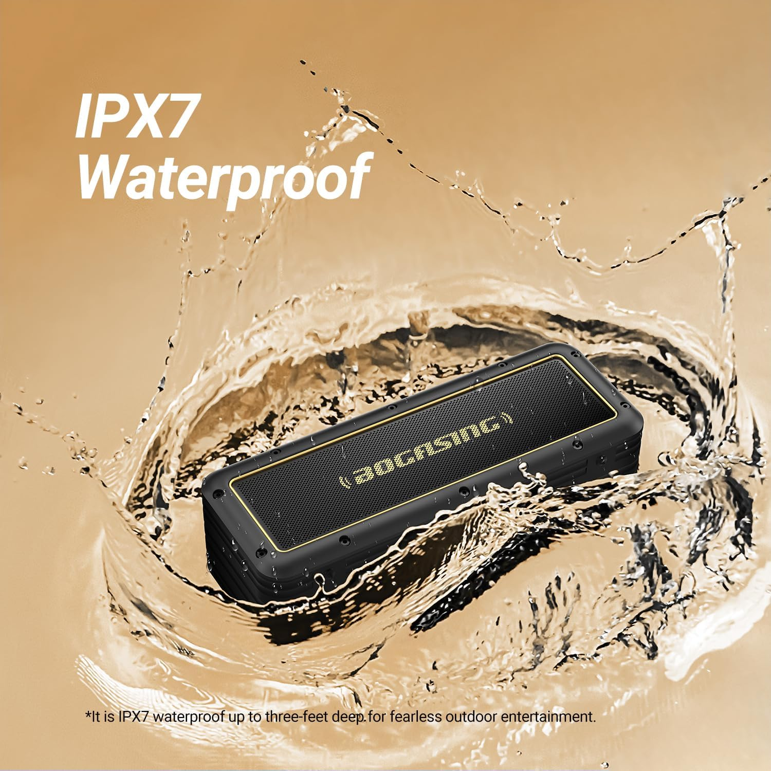 BOGASING G4 Bluetooth Speaker, Portable Wireless Speakers, 50W Stunning & Balanced Sound with Deep Bass, 24H Playtime, IPX7 Waterproof, Bluetooth 5.3, EQ, TWS, Tf-Card, AUX, USB, for Outdoor Shower image number 2