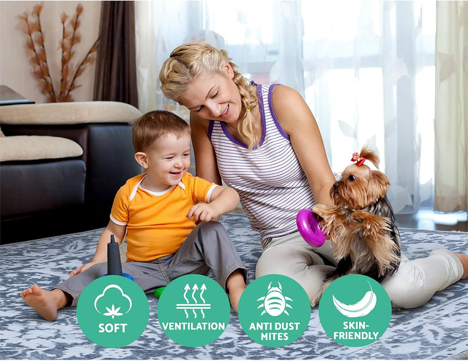 Artiss Floor Rugs, 200 X 290Cm Floors Runner Area Rug Multicoloured image number 6