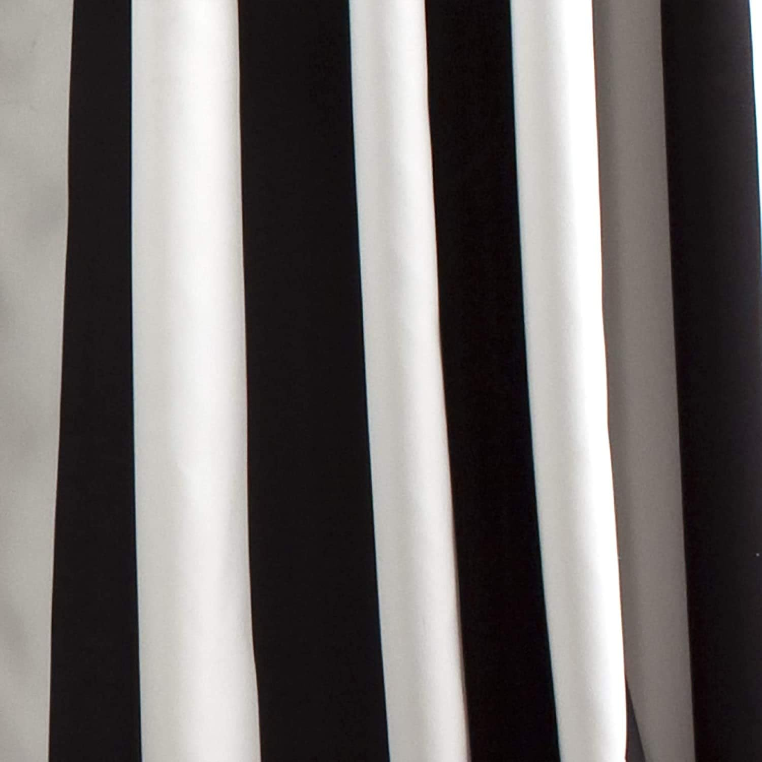 Lush Decor, Black Wilbur Stripe Light Filtering Window Curtain Panel Pair, 108" X 52", 52" W X 108" L image number 6
