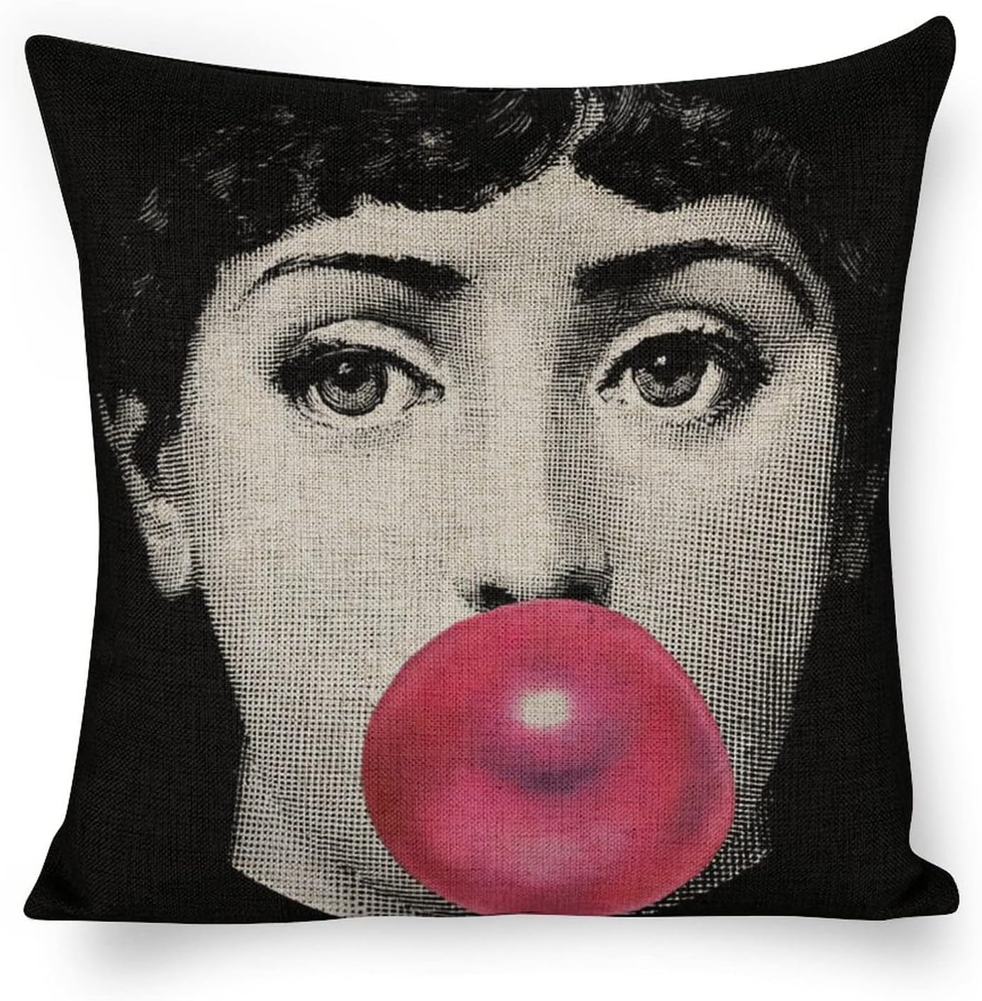 Aloked Lina Cavalieri Artificial Linen Throw Pillow Case, Decorative Cushion Cover Square Art Personalized Eye,Only Includes Pillowcase,18"X18"(45X45Cm),Style-12 image number 4