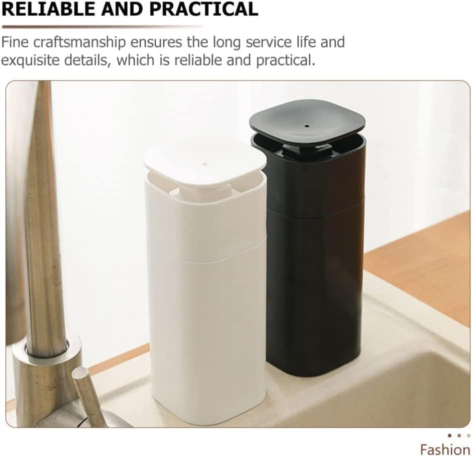 Empty Pump Dispenser Bottle, Push down Liquid Pumping Empty Bottle Dispenser for Makeup Remover and Nail Polish Qzjijosen (White) image number 1