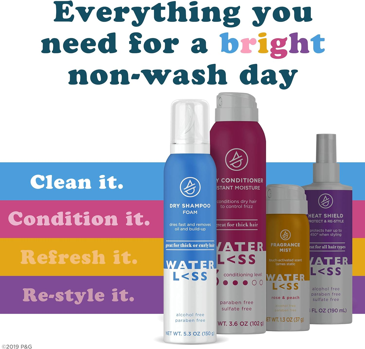 Waterless Foam Dry Shampoo for Thick or Curly Hair 150 G image number 3