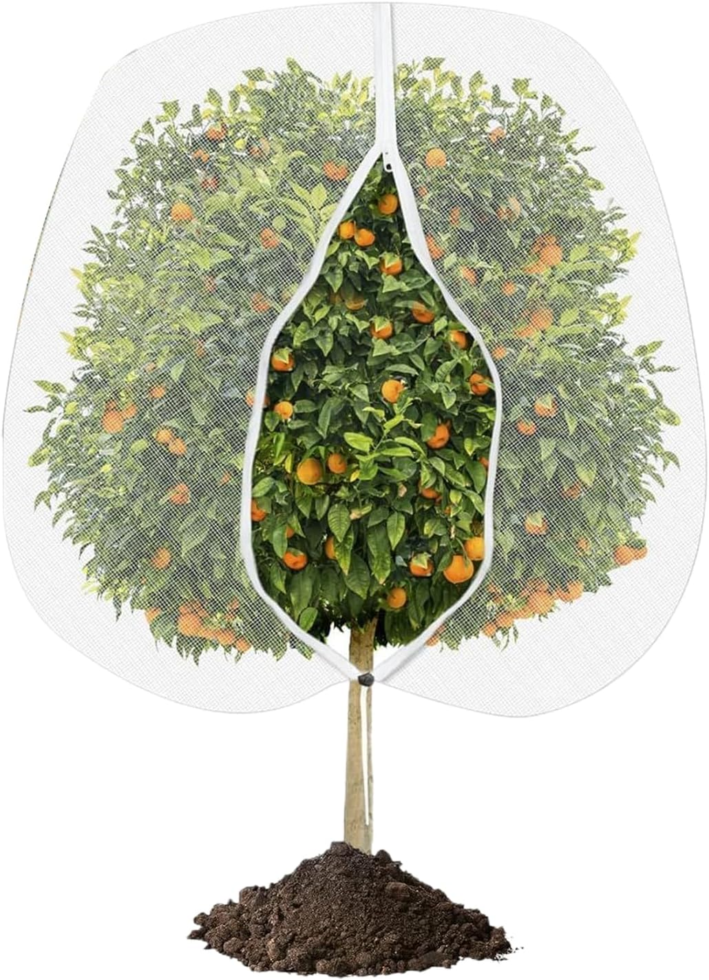 Bird Netting for Fruit Trees - Plant Cover with Drawstring - Lightweight Gnat-Proof Tree Netting for Outdoors, Patio, Backyard, Landscaping, Garden, Farm