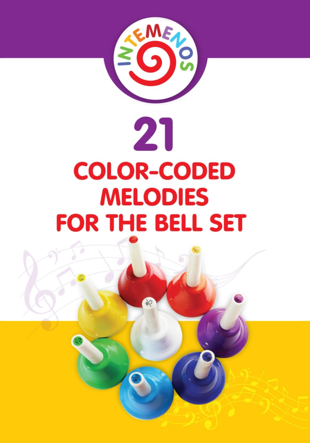 21 Color-Coded Melodies for Bell Set: Color-Coded Visual for 8 Note Bell Set image number 1