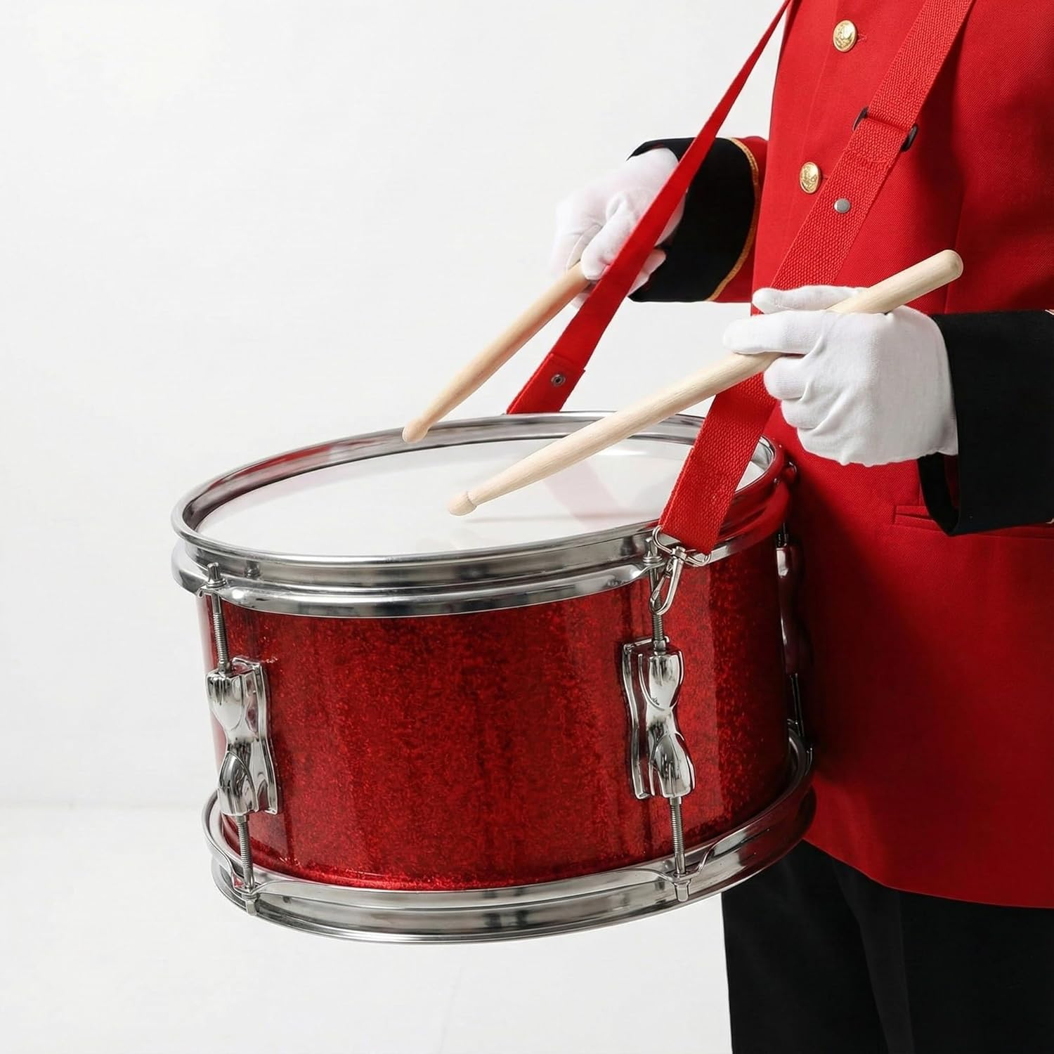 11 Inch Marching Drum Set Snare Drums Orff Percussion Instrument for Kids Music Education, Performances, and Early Learning image number 2