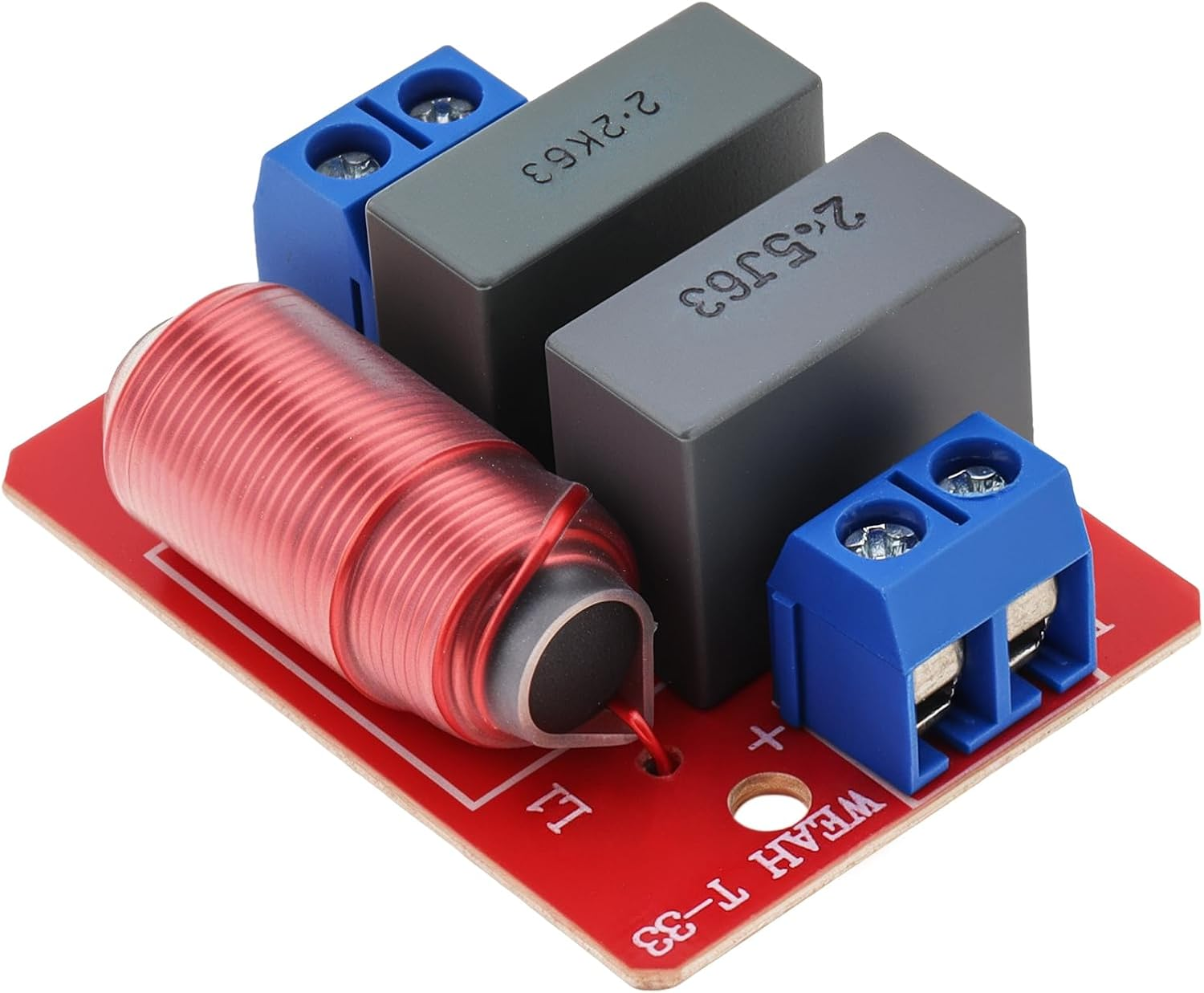 Drisentri 1 Way Crossover, 80W 4-10 Ohm Audiophile High Pass Tweeter Crossover for Car/Home Hifi Speakers image number 5