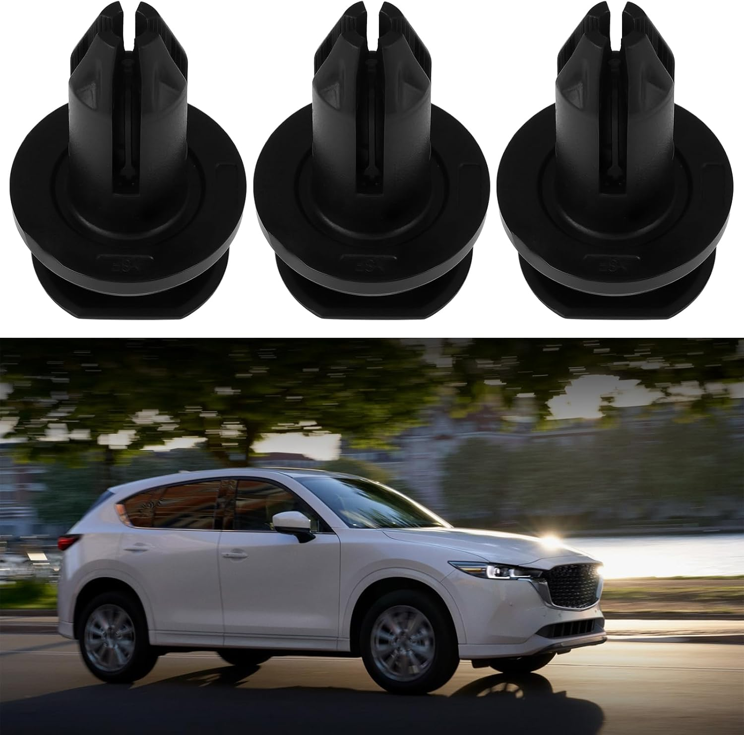 Ecsing 10Pcs Retainer Clip 88570-143 Compatible with Mazda GJ GL CX KE GH BM BN DL image number 1