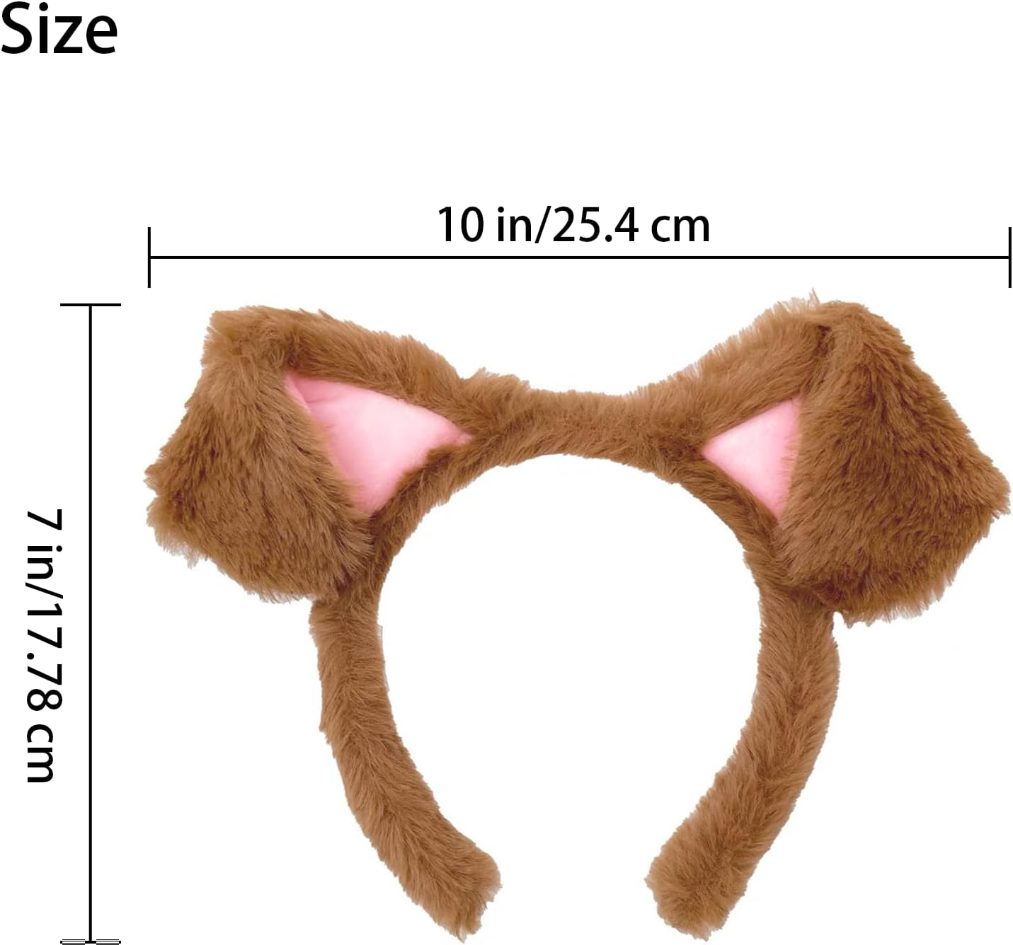 Dog Ears Headband, Realistic Animal Ears Costume Headband for Cosplay, Halloween, Furry Dog Ears for Parties and Washing Makeup, Soft & Comfortable, CRFY image number 6