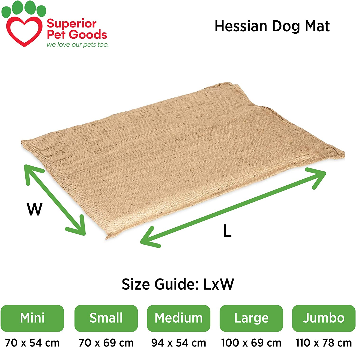 Superior Dog Mat Foam Hessian Mini image number 3