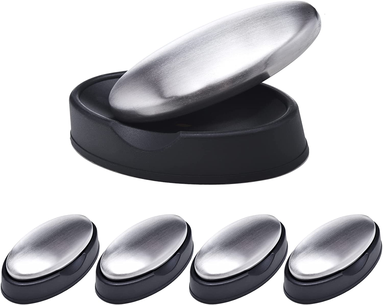 5 Packs Stainless Steel Soap Bar, Magic Metal Odor Remover Rub Away Fish Garlic Onion Smell from Hand image number 1