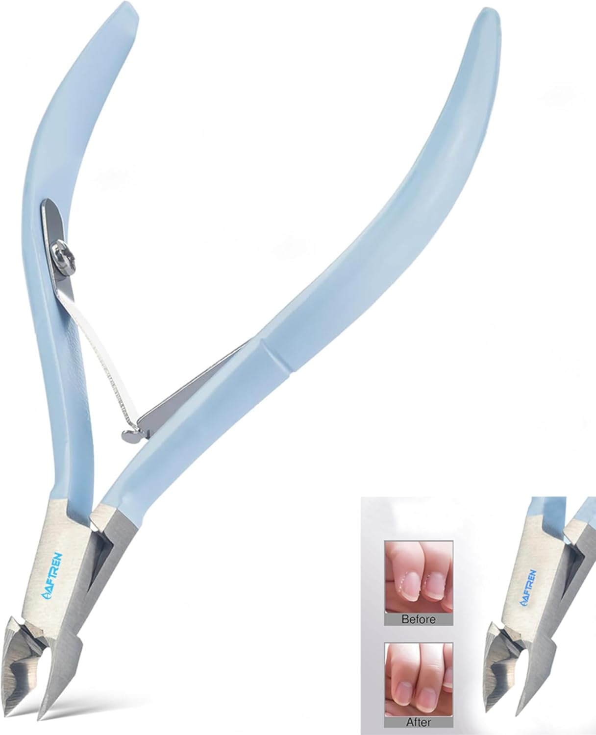 Professional Cuticle Nippers JAW 16 Stainless Steel Cuticle Scissors Sharp Nail Scissors Eyelash Cuticle Removal Tool Home Use Blue image number 1