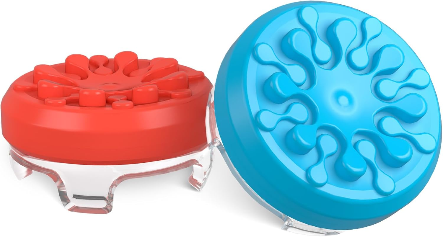 Kontrolfreek Freak Splash Red_Blue Kit Joy for Nintendo Switch Joy Controller Performance Thumb Stick Aim Accuracy 2X Mid Rise Recessed 1801-JOY