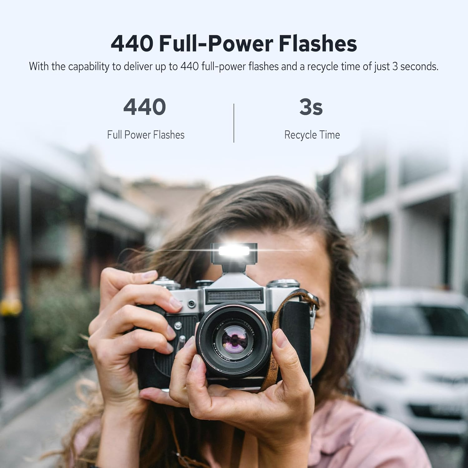 Godox Iflash Im20 Mini Camera Flash, Small Universal Flash Speedlight for DSLR & Mirrorless Cameras with Single-Contact Hot Shoe, 5 Power Levels, Built in Lithium Battery, 440 Full Power Flashes image number 6