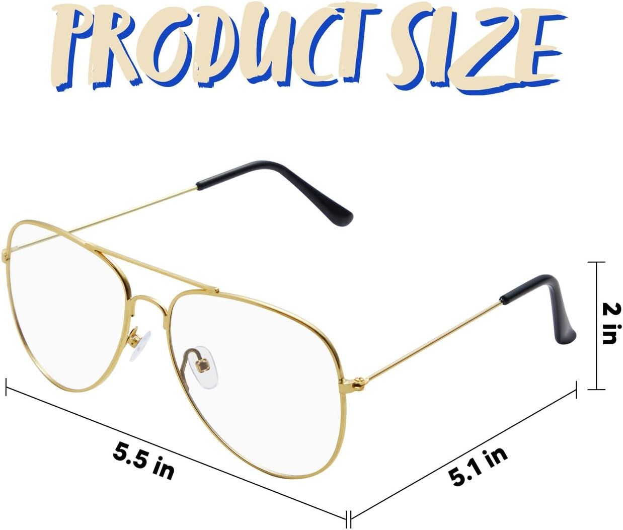 Spooktacular Creations Gold Metal Frame Glasses, Old Man Old Lady Costume Glasses, Halloween Classic Glasses Accessory for Kids Men Women Grandma 80S 90S Dress Up, Halloween Costume Prop, Gold image number 3