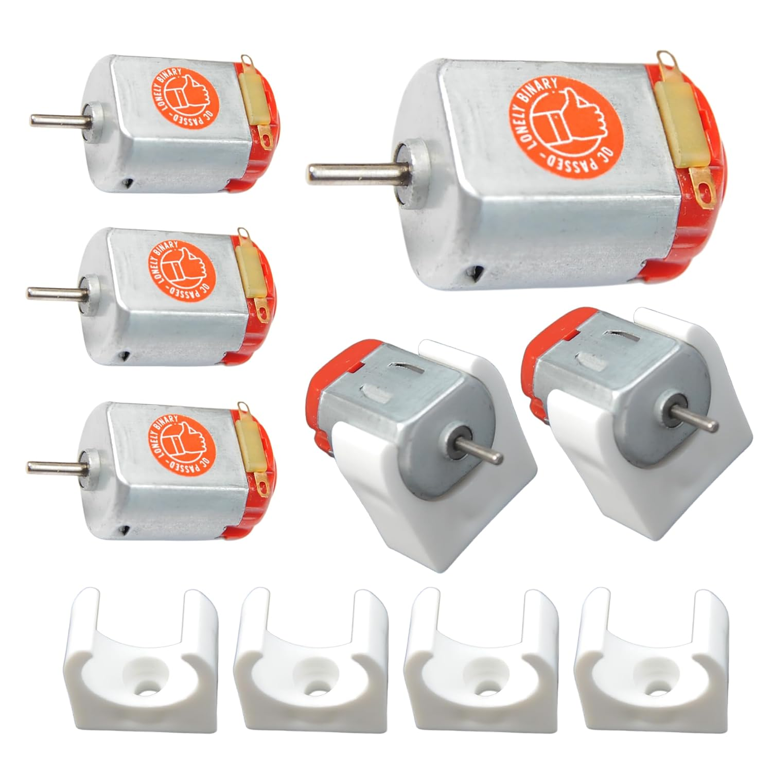 6-Pack 130 DC Motor with Stands &ndash; 1.5V-6V Mini Electric Motors 15000-16500 RPM for Arduino, Raspberry Pi, DIY Projects, Robotics, STEM, Model Cars & Electronics image number 1