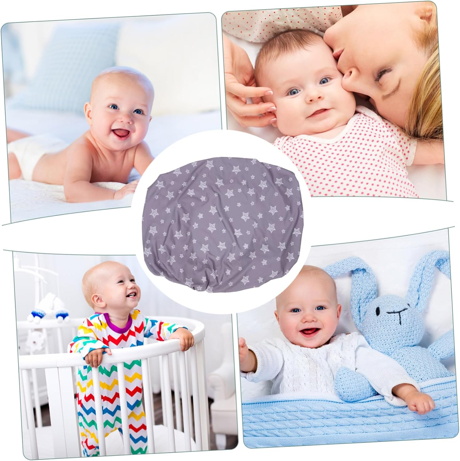 Changing Pad Cover Washable Reusable Changing Pad Snug Fitted for Crib Change Table Soft Skin Friendly for Boys Grey Stars Design