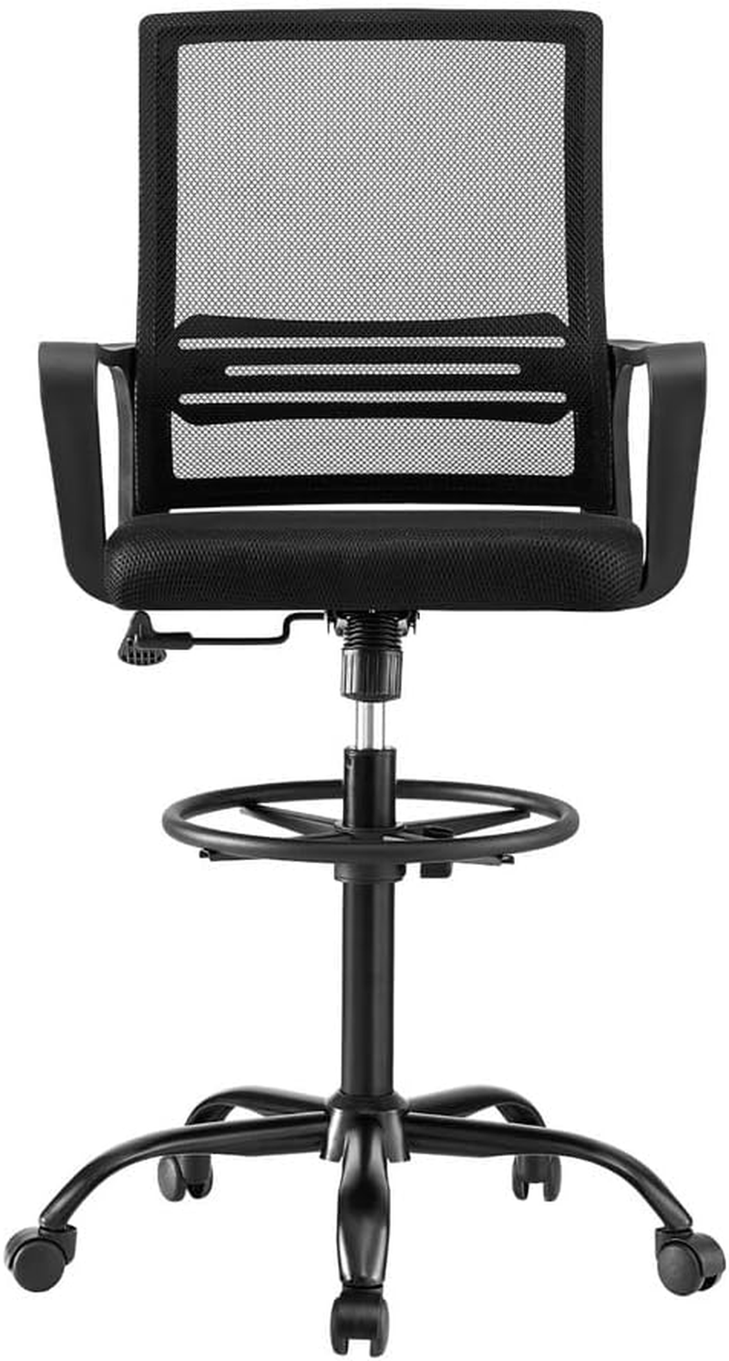 Artiss Office Chair Drafting Chairs Stool Computer Desk Studios Mesh Black image number 6