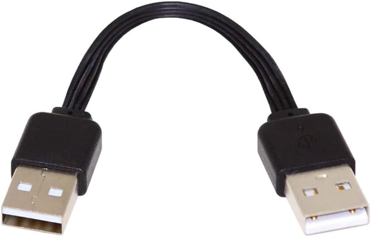 NFHK 13Cm USB 2.0 Type-A Male to Type-A Male Male Data Flat Slim FPC Cable for FPV & Disk & Phone image number 3