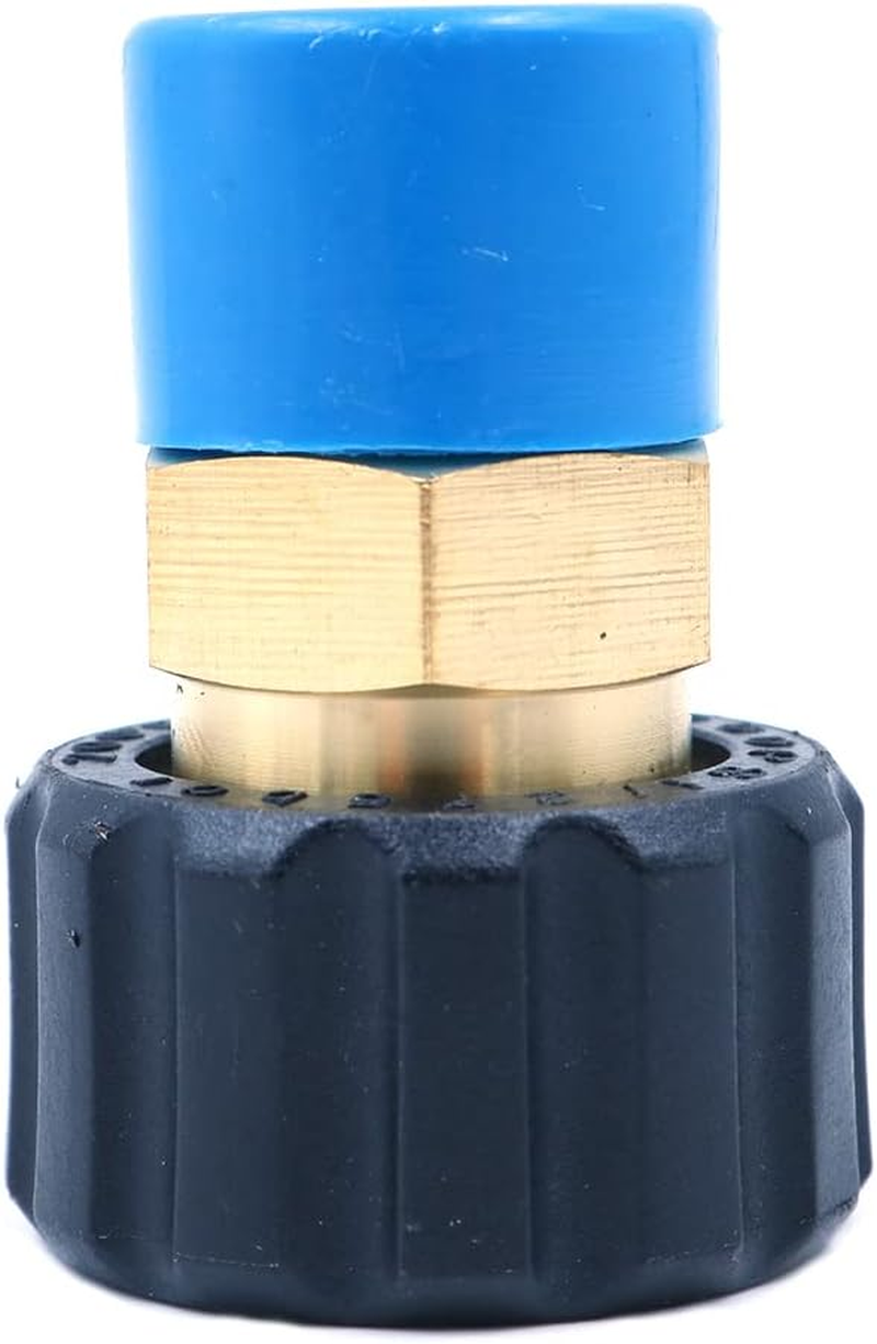 Brass Pressure Washer Fitting, Metric M22X15Mm(Pin) Female Convert to M22X14Mm Male Thread Connector Quick Connect Pressure Washer Gun Adapter Accessories Parts image number 6