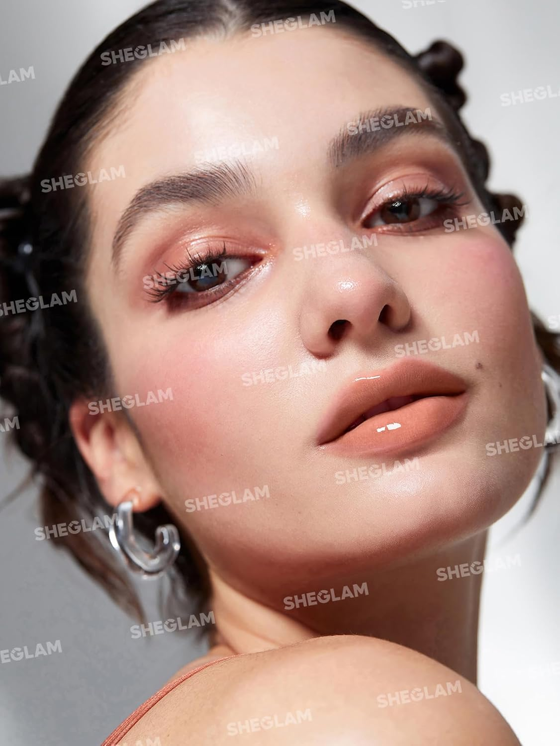 SHEGLAM Poutperfect Moisturizing Solid Lip Gloss Non Sticky Lipstick with Coconut Oil - in Bloom - Mahogany image number 3