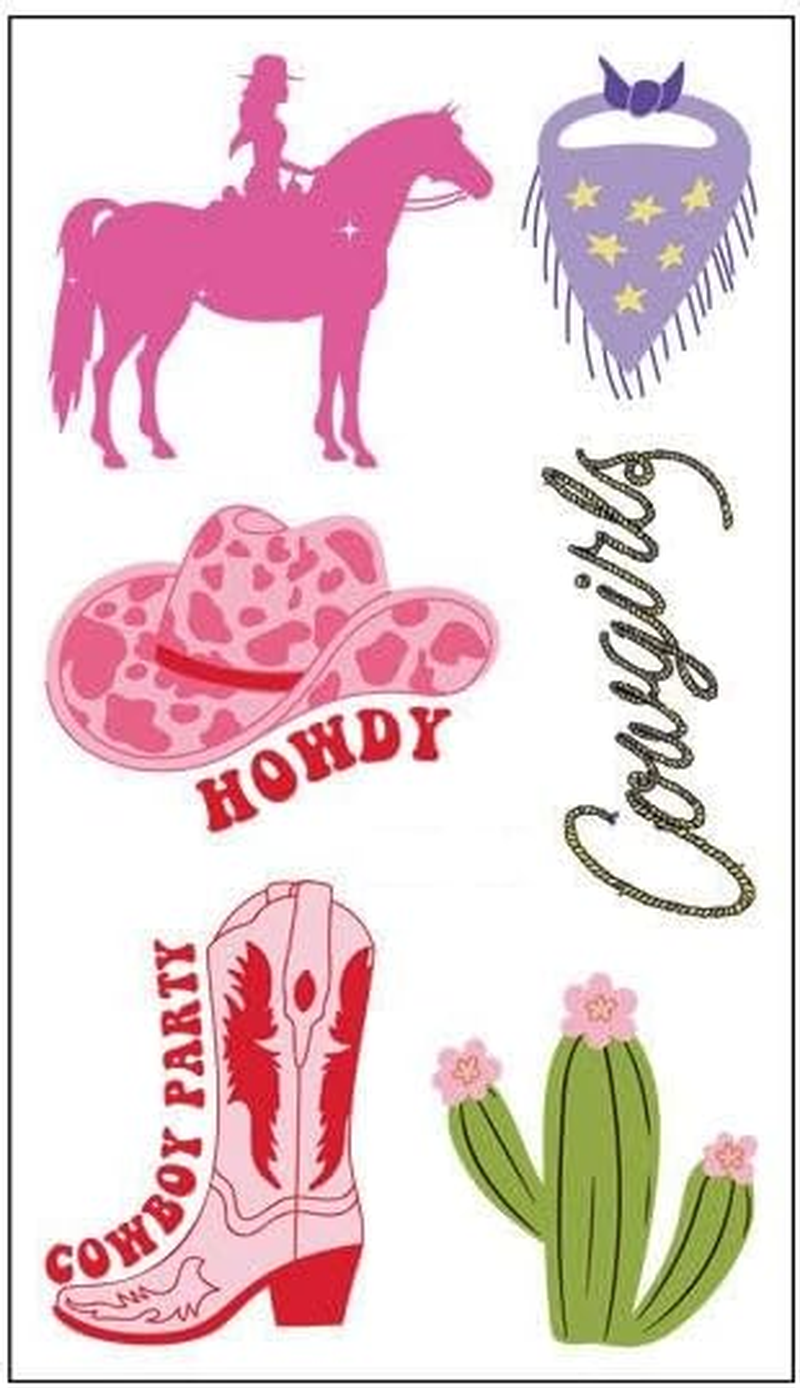 Cowboy Tattoo Stickers Cartoon Tattoo Stickers Cute Face Stickers Temporary Stickers image number 4
