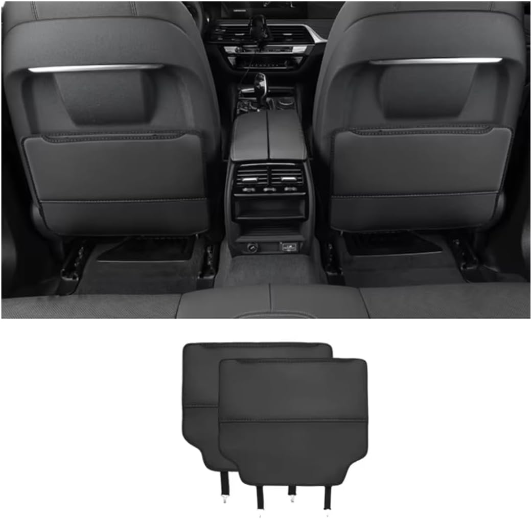 Car Kick Mats for S&Koda Fabia 2015-2017 (Black) Car Backrest Anti-Kick Pad Seats Back Storage Back Seats Protector Mats - Black