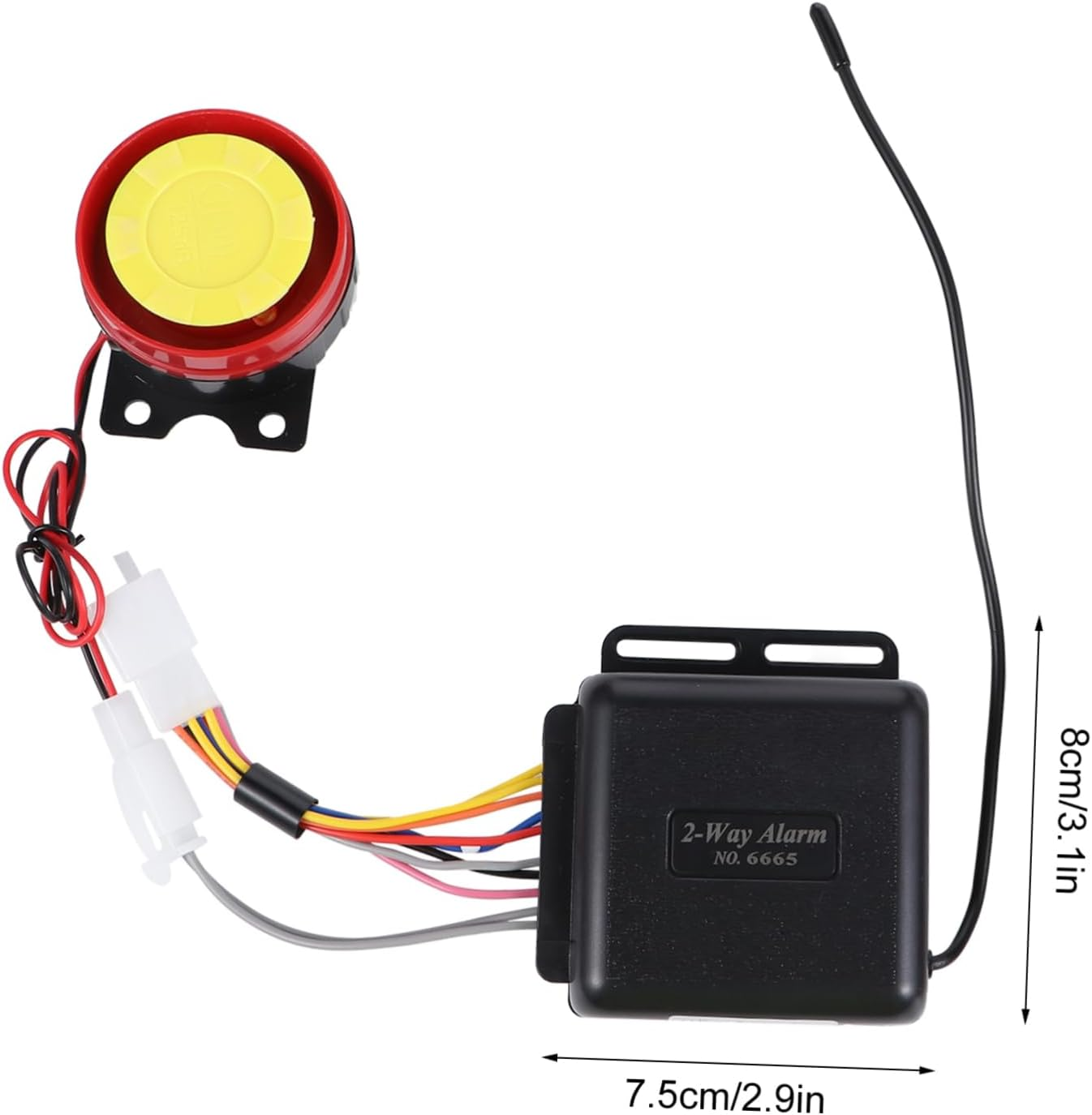 Vaguelly Motorbike 2-Way Alarm System with Remote Control and Sensitivity Adjustment, Dual Flash Motorcycle Anti- Security Device Suitable for Motorbikes and Scooters, Vibration Alert Motorcycle Anti-