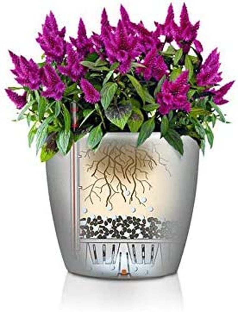 Lechuza Classico Color 21 Self-Watering Planter with Water Level Indicator, White image number 5