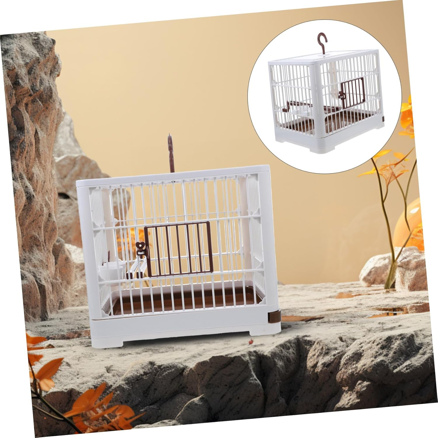 Alasum Portable Bird Cage for Parakeet Cockatiel Lightweight Travel Cage with Removable Tray Ventilation for Easy Maintenance Versatile for Birds image number 3