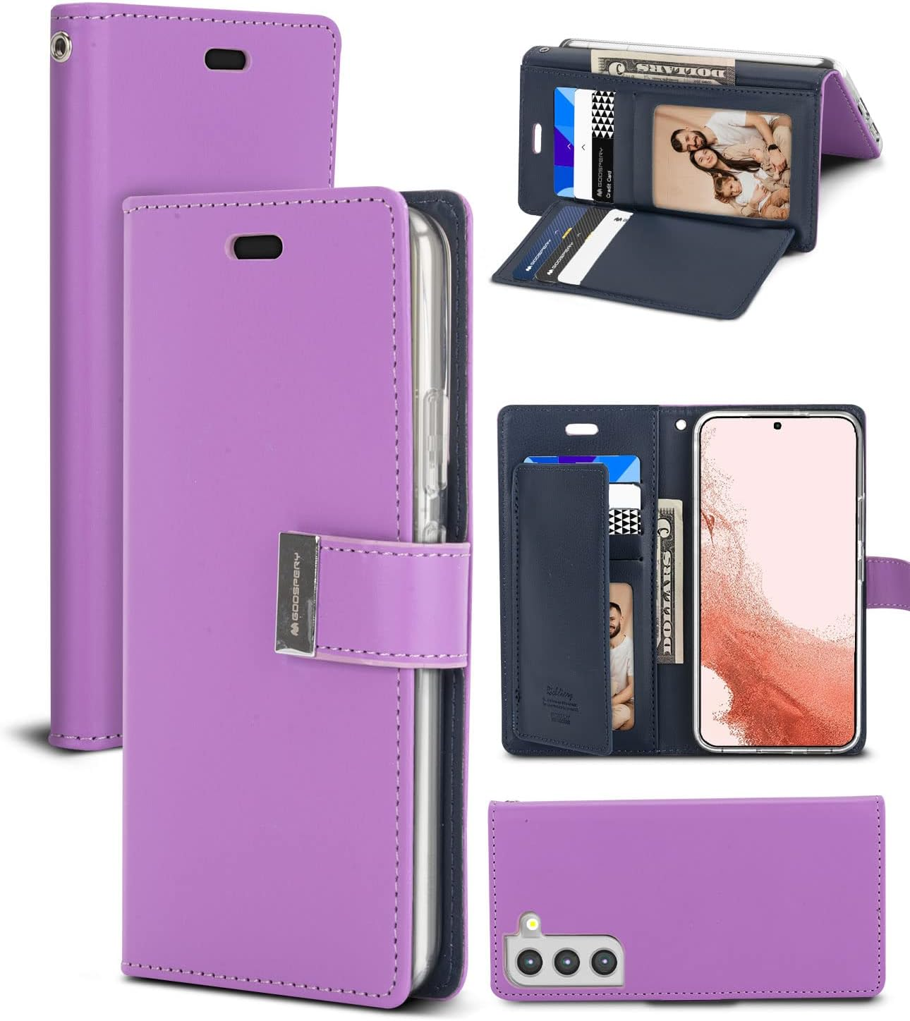 Rich Diary Case for Galaxy S22 plus - Rose Gold - Brown image number 4