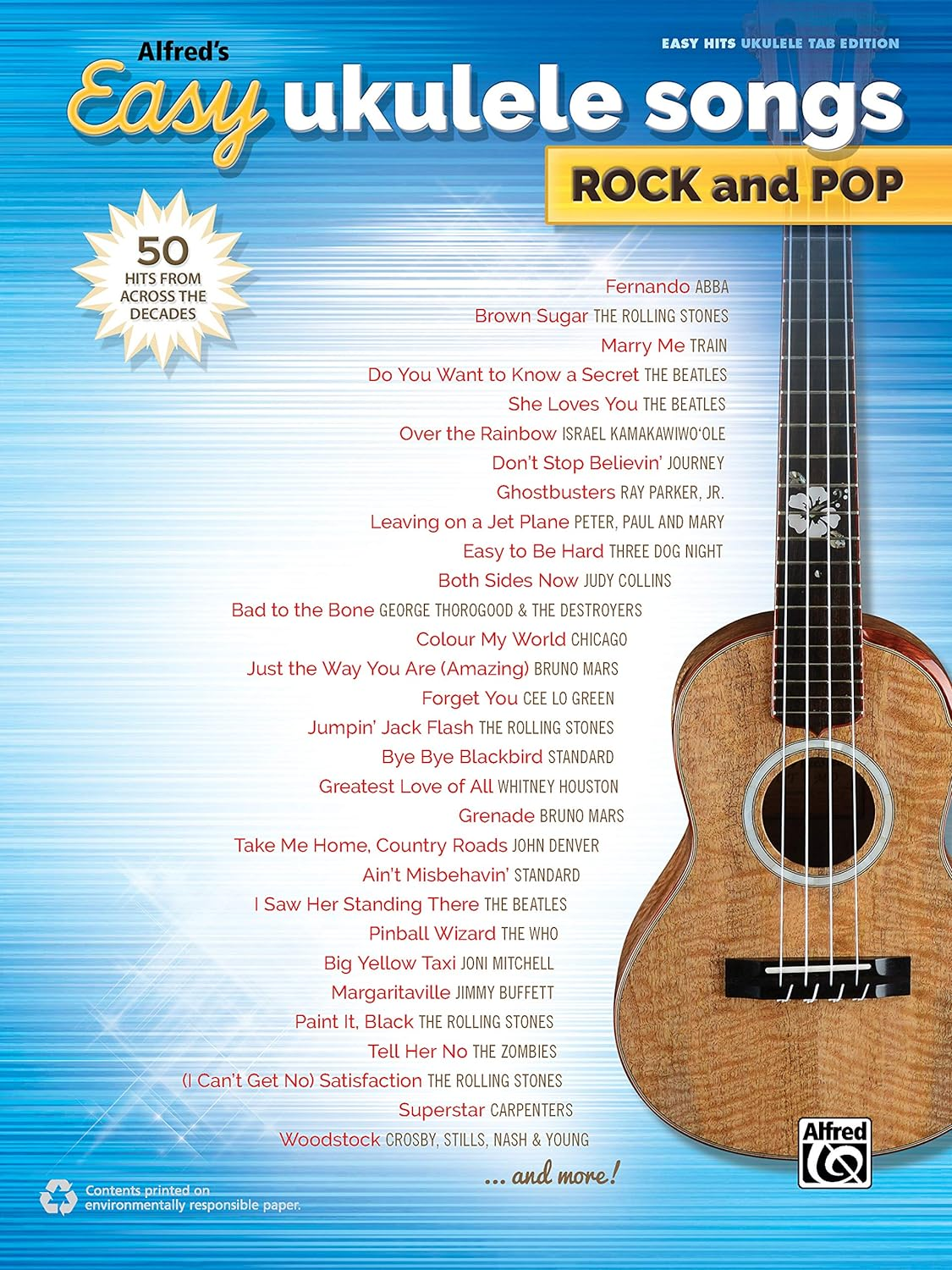 Alfred'S Easy Ukulele Songs -- Rock & Pop: 50 Hits from across the Decades image number 3
