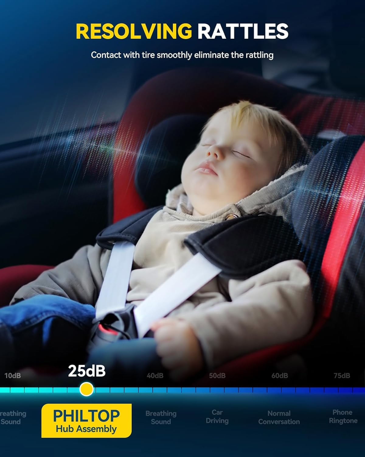 PHILTOP 512320 Rear Wheel Hub Assembly Fit for Honda Odyssey 2005-2010, 5 Lugs Wheel Hub Bearings W/ABS image number 1