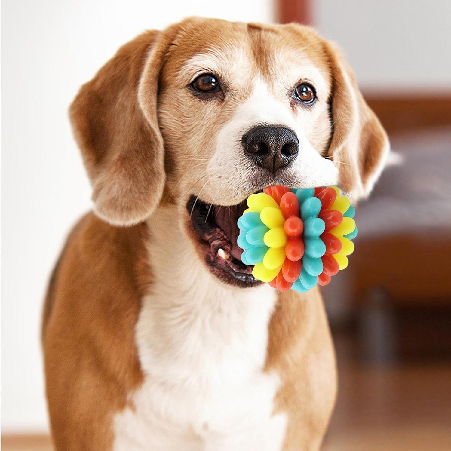 Ball Toys for Dogs, Dog Teething Toys Balls for Aggressive Chewers, Fetch Games Pet Supplies for Medium Small Large Breed Puppy Moving Exercise Training Enrichment Indoor Outdoor Play image number 3
