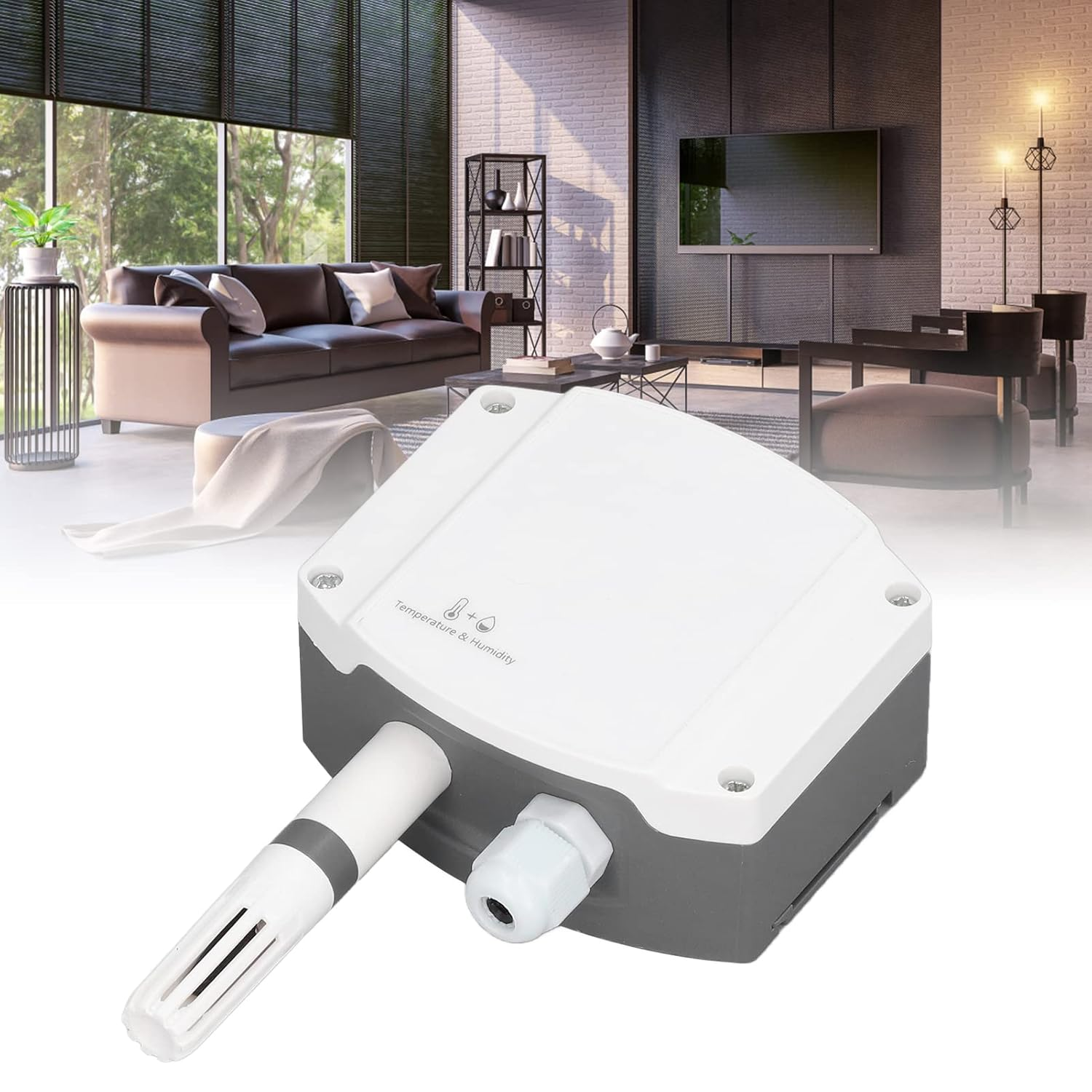 High Accuracy Temperature Humidity Sensor Transmitter, Wall Mounted 4-20Ma Analog Output ABS Material image number 2