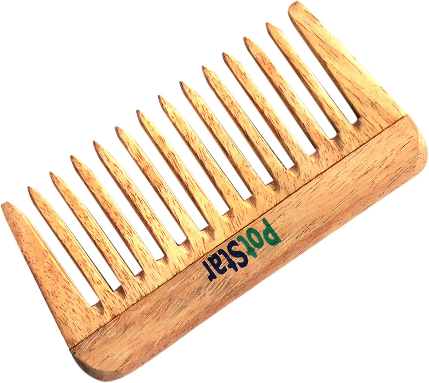 Potstar Hair Comb for All Hair Type, Handcrafted Wood Comb for Detangling Hair Comb for Thick, Curly and Wavy Hair, Non-Static and Eco-Friendly Made in India, N-Prince image number 6