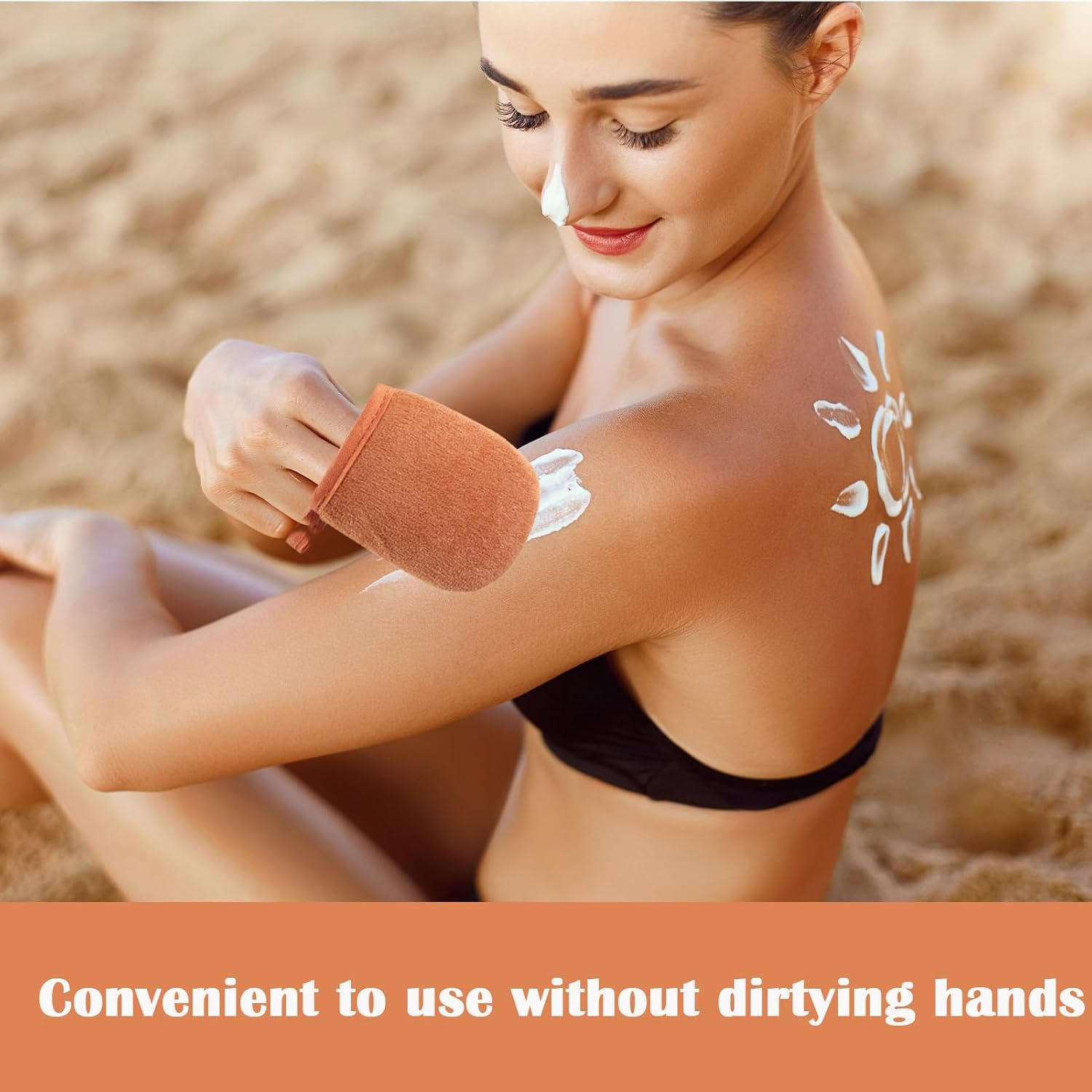 2 in 1 Self Tanning Mitt, 3 Pcs Self Tan Applicator, Evenly Apply Lotion Applicator, Thumb Ultra Soft Tanning Glove with Streak-Free Bronzed Glow for Fake Tan, Sunless Tan & Spray Tan image number 1