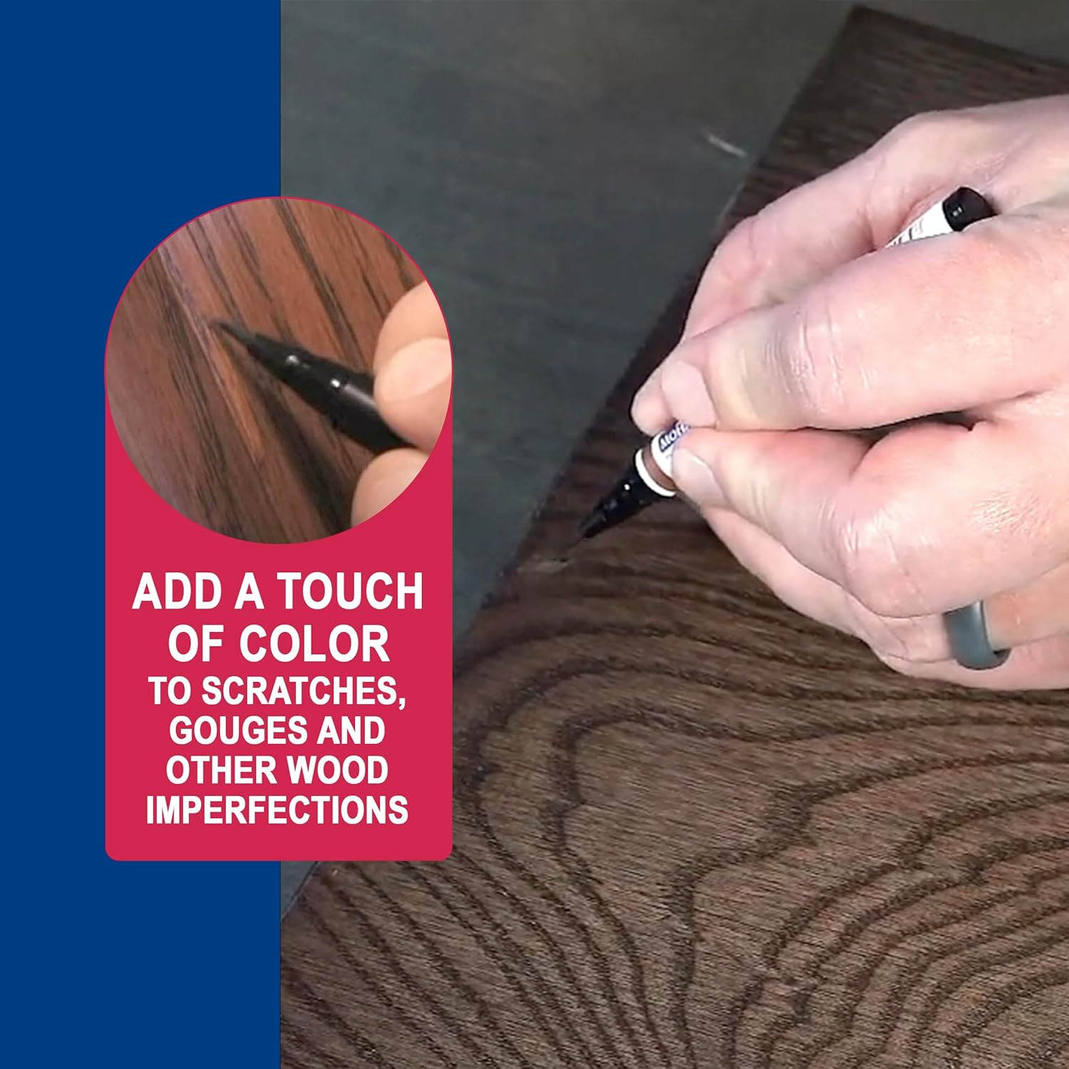 Mohawk Wood Stain Brush Tip Markers Furniture Touch up Kit, Assorted Colors M265-2201, 6 Pack image number 3