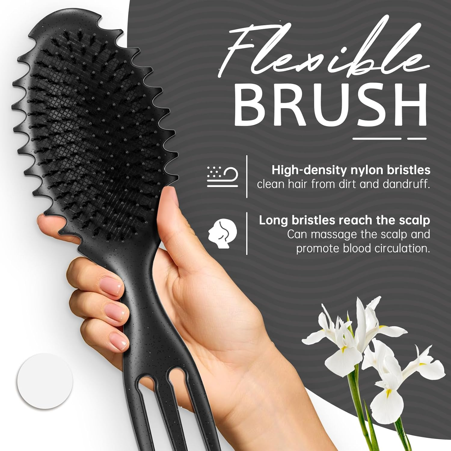 Qaestuan Curl Hair Brush, Curl Define Styling Brush, Hair Brush for Detangling for Women, Hair Brush without Pulling for Curls & Long Hair, Curl Detangler Brush for Men and Women image number 5