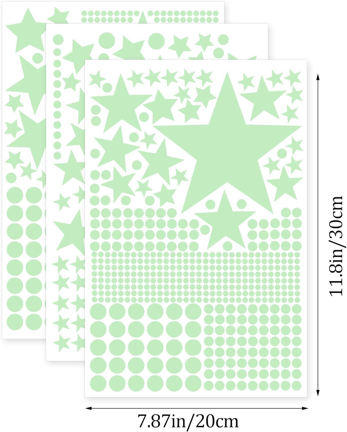 1120Pcs Glow in the Dark Stars Wall Stickers, Glow in the Dark Stars Ceiling, Moon and Star Wall Decals Planets Solar System Wall Stickers for Kids Boys for Nursery Bedroom Living Room (Blue) image number 3