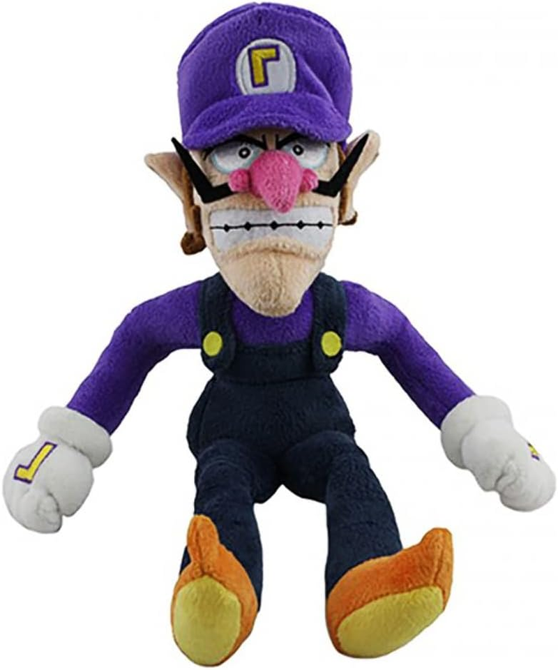 Sanei Super Mario Bros Waluigi Plush Toy, 13-Inch Height, Blue (1422)